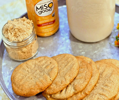 Easy Vegan Sesame MiSOgood Peanut Butter Cookies
